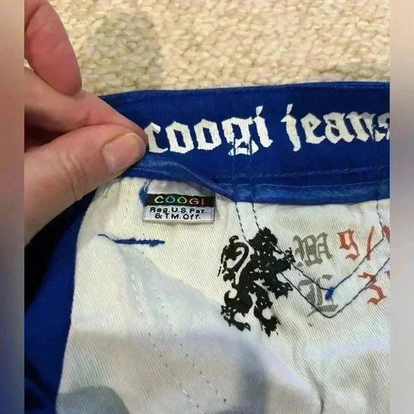 COOGI Jeans Women's Bright Blue Straight Leg Jeans size 9/10. EUC. Embroidered - Picture 4 of 16